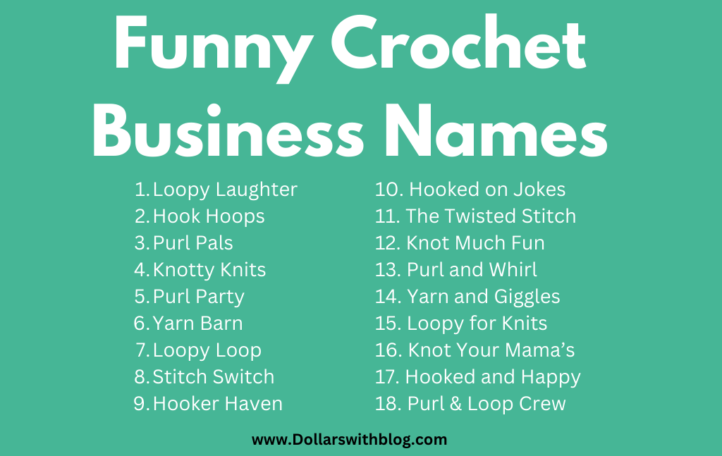 Funny Crochet Business Names
