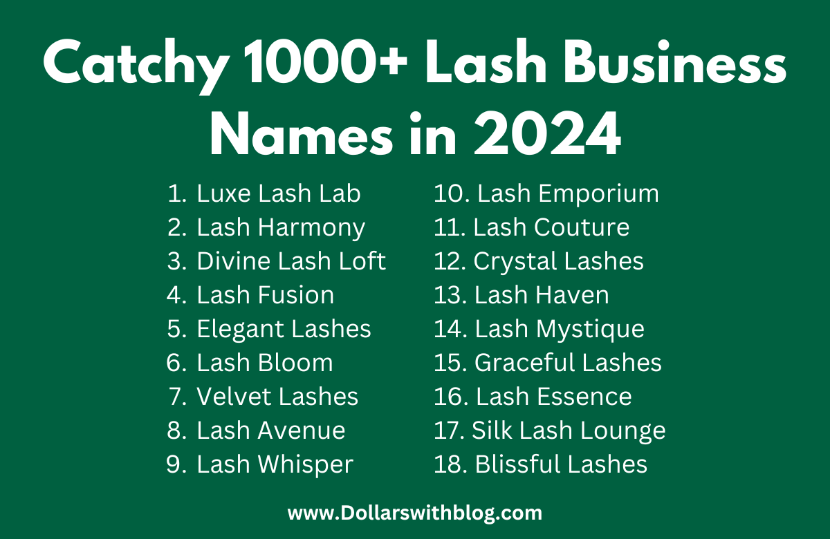 Lash Business Names in 2024