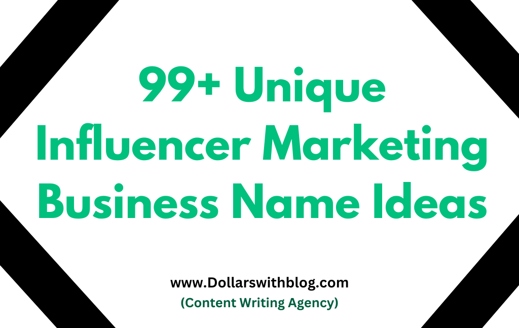 Influencer Marketing Business Name Ideas