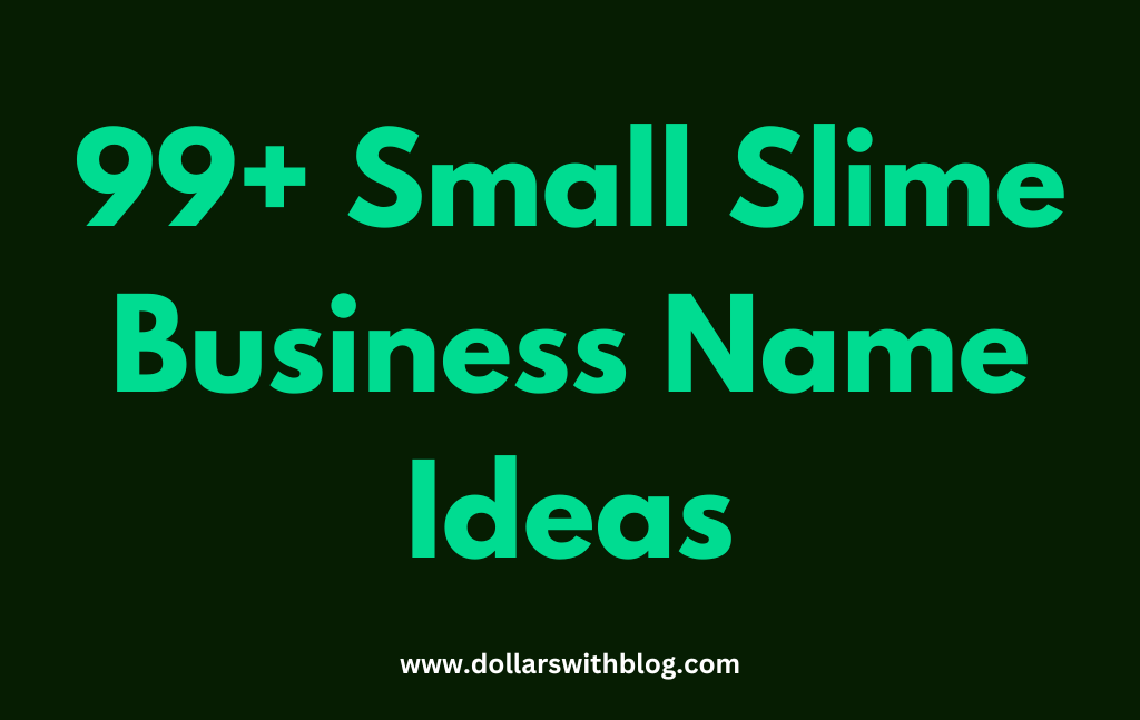 Small Slime Business Name Ideas