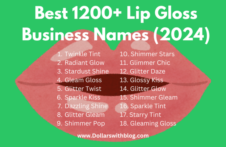 Lip Gloss Business Names