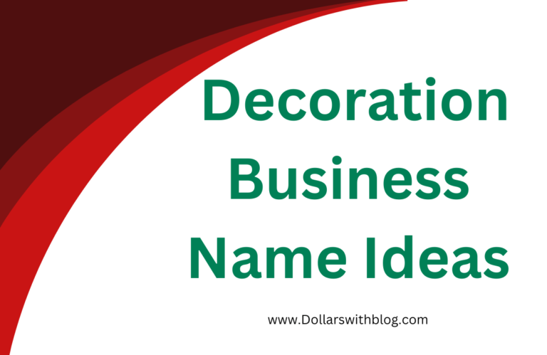 Decoration Business Name Ideas