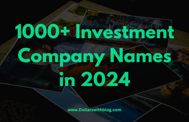 Investment Company Names (2024)