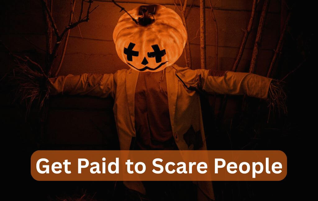 Scarecrow used for Halloween side hustle to scare people