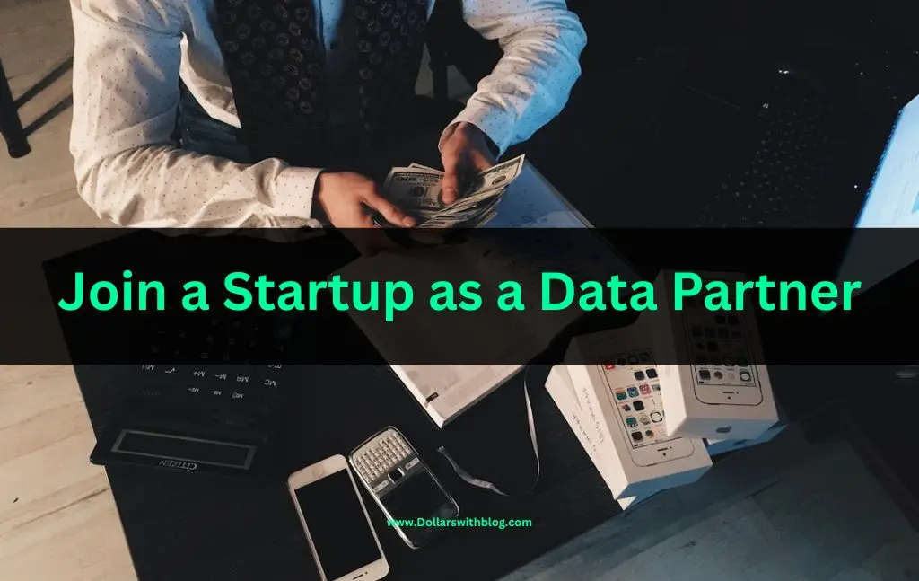 A data scientist working at a desk and counting cash from different side hustles