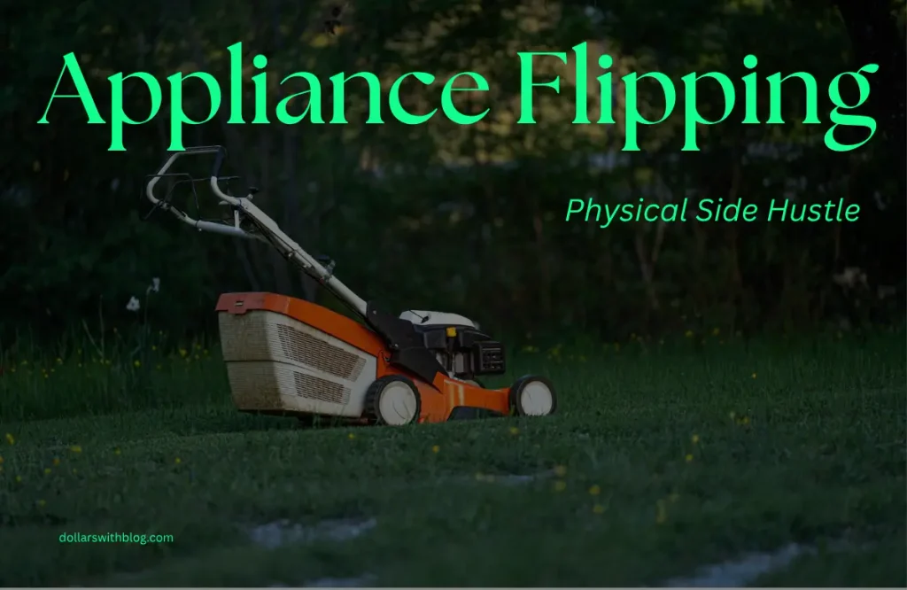 Lawnmover cleaning the lawn